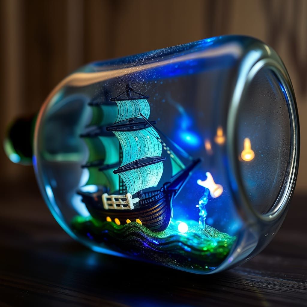 Pirate Ship in a Bottle
