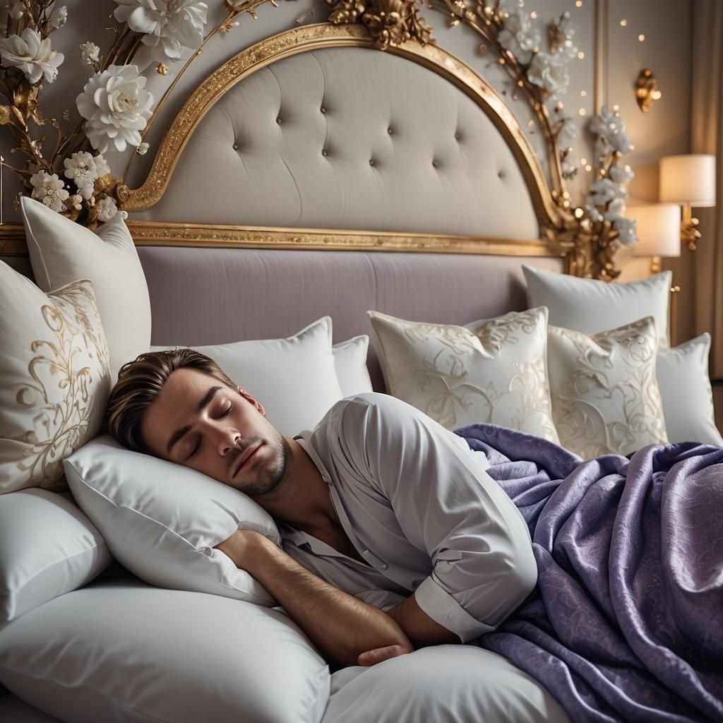 Serene Dream: Surrealist Portrait in Soft Light