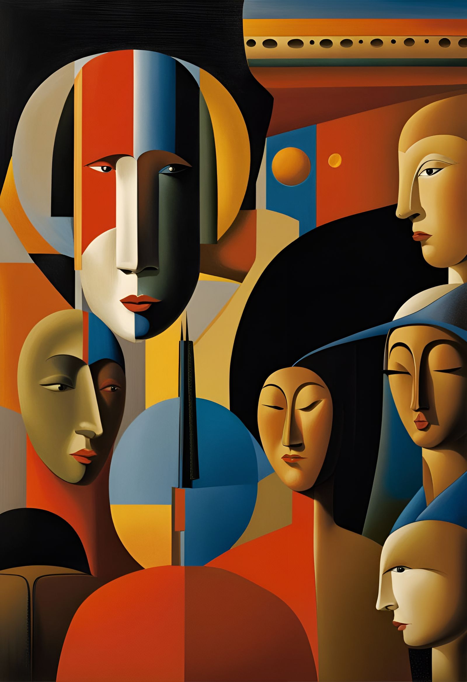 Abstract Portrait with Luminous Details