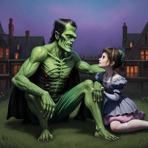 Frankenstein Monsters in Love: An AI Interpretation