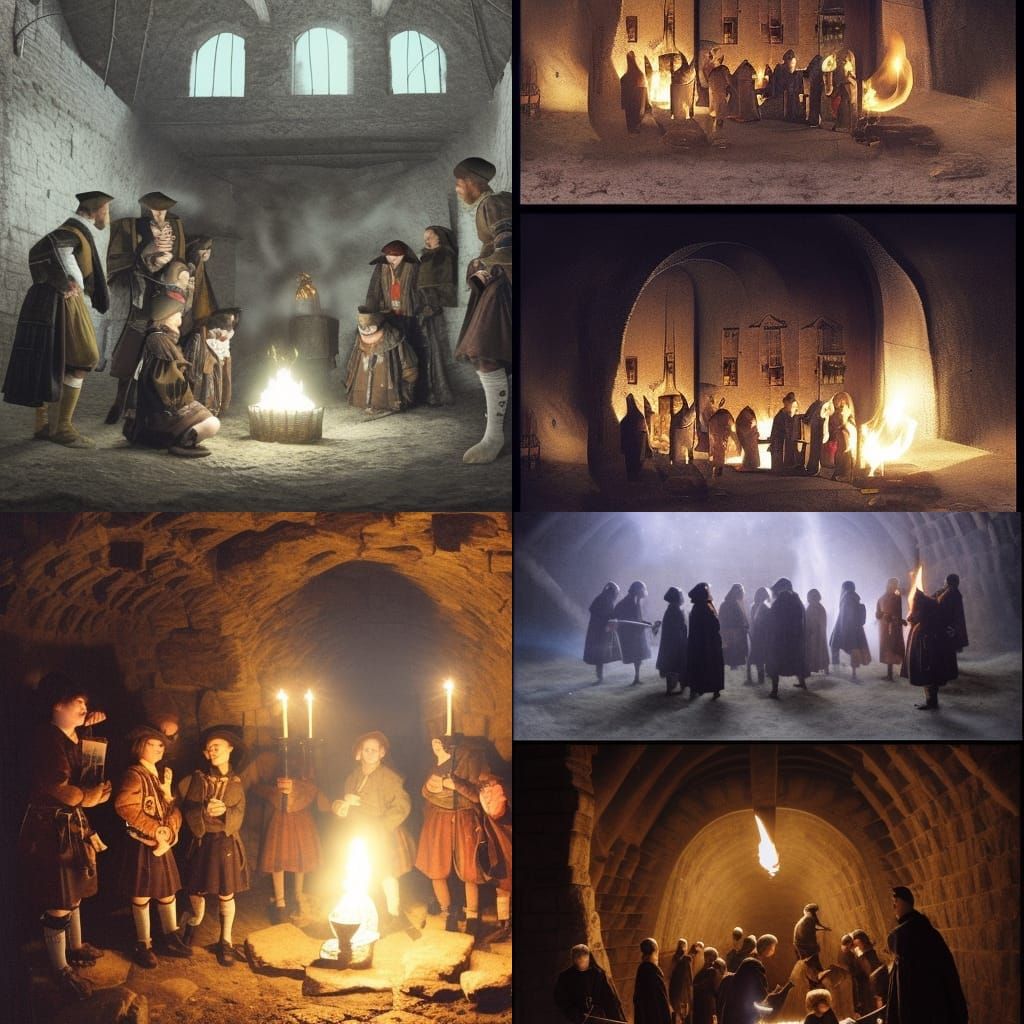 Boys in 16th Century Scotland Underground