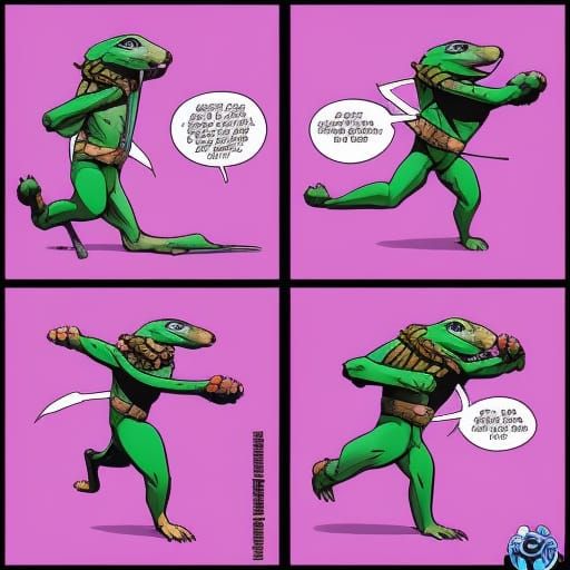 Teenage Mutant Ninja Meerkats Comic Art