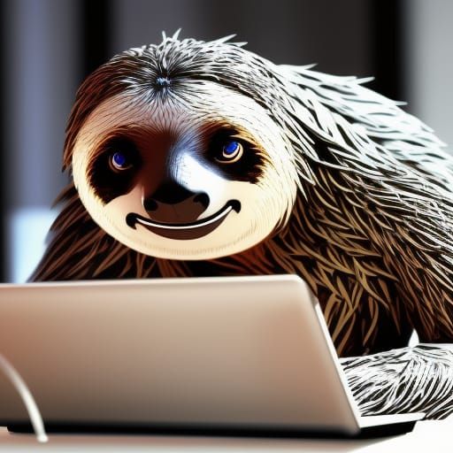 Sloth Gamer in Anime Style by Makoto Shinkai