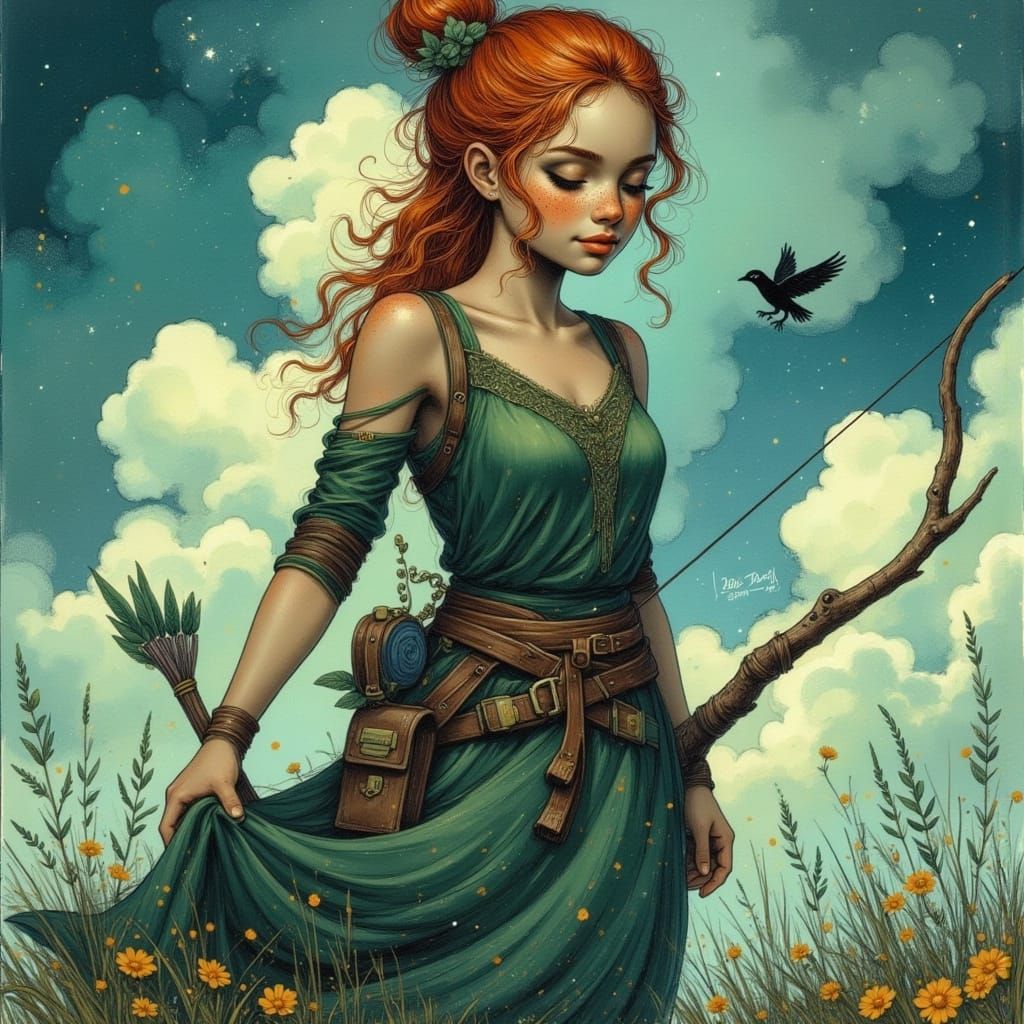 Highland Archer: A Fantasy Portrait