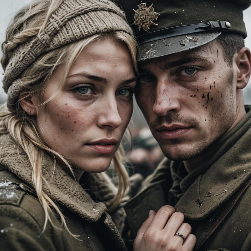 Soldier and Pregnant Prisoner Escape in Winter