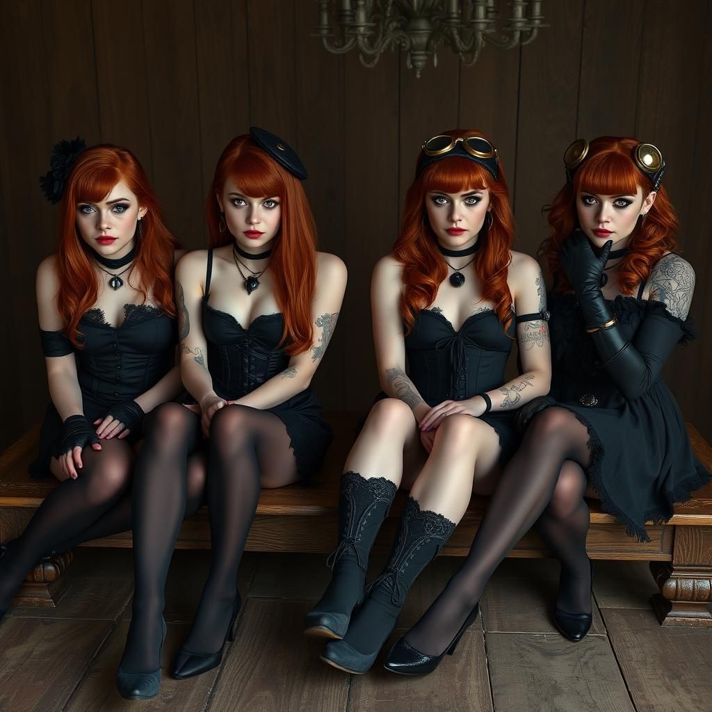 Goth Steampunk Women in Fantasy Art