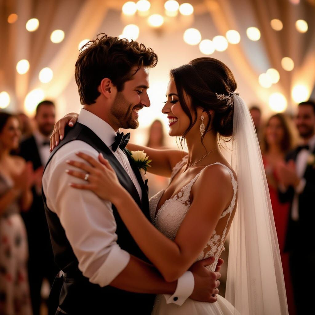 Bride and Groom Dance in Cinematic Wedding Scene