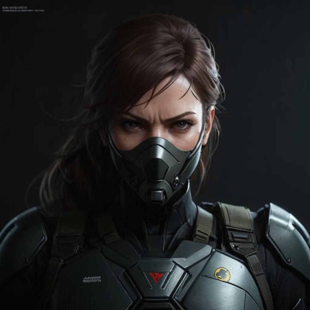Hyperdetailed Female Spy in Tactical Suit