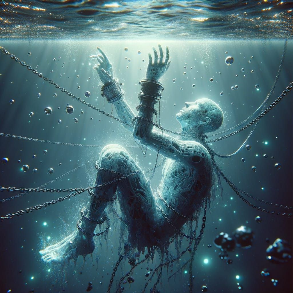 Dollequin in Chains with Exploding Teardrops