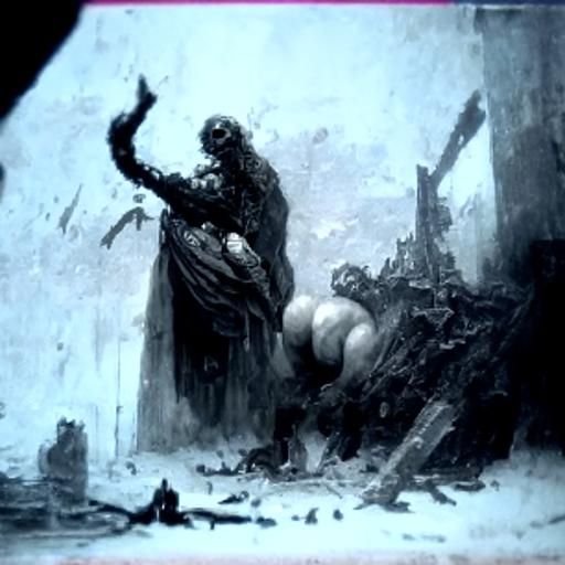 Gothic Horror Destruction Scene