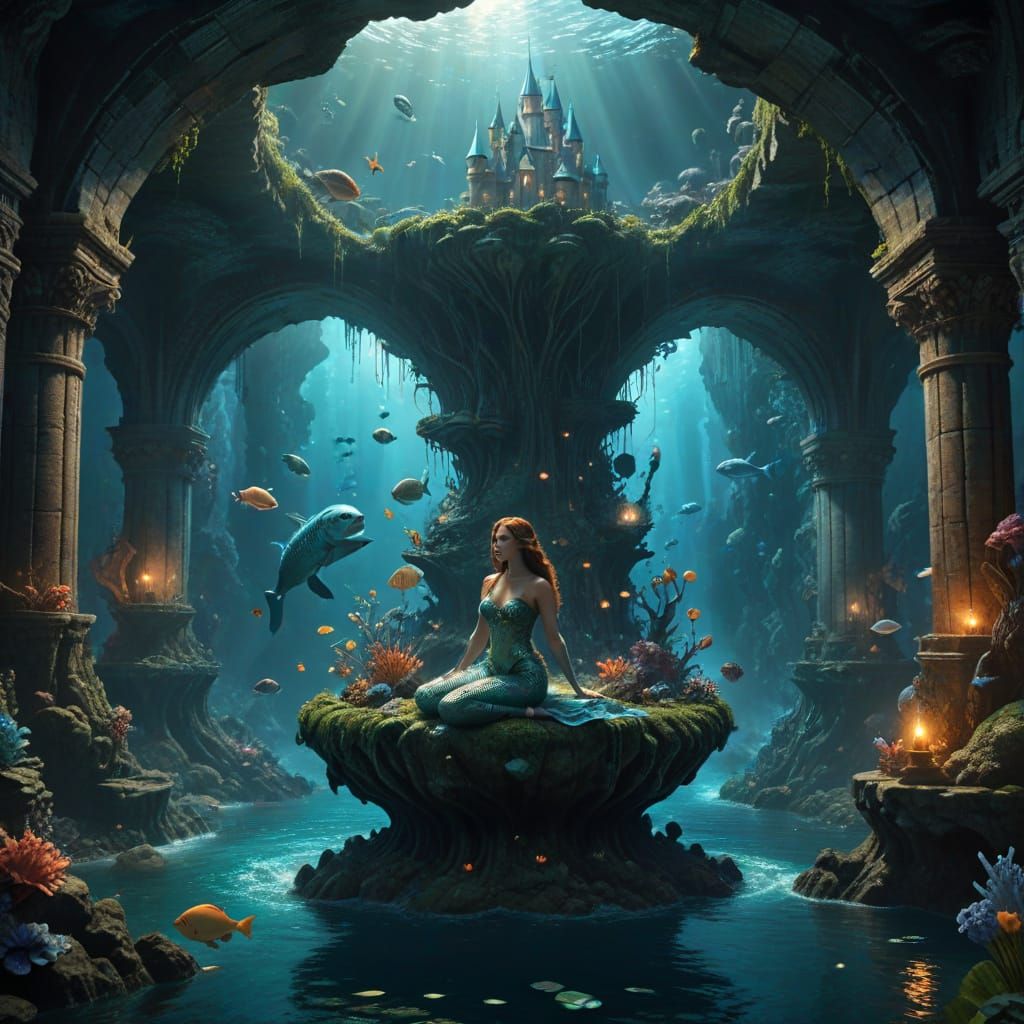 Underwater Palaces in Majestic Digital Art