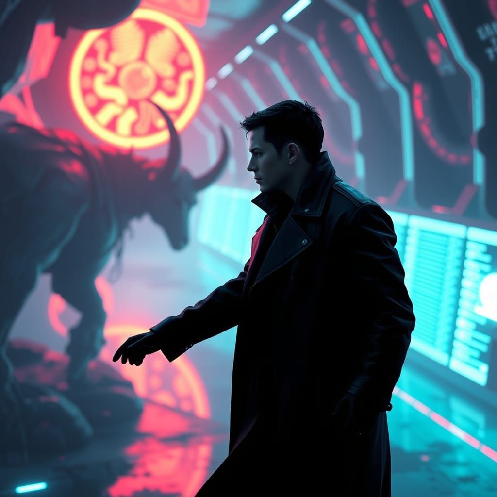 Digital Underworld: Aeneid-Inspired Futuristic Encounter