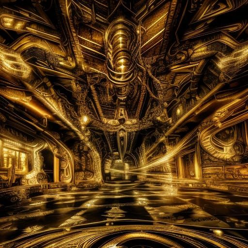 Dark Fantasy World Connected to the Machine