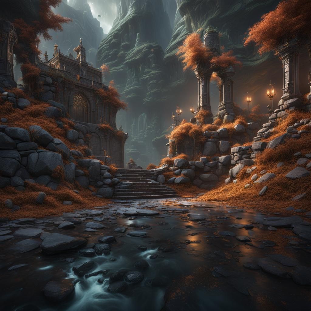 Fantastical Invisible Leg in Detailed Matte Painting