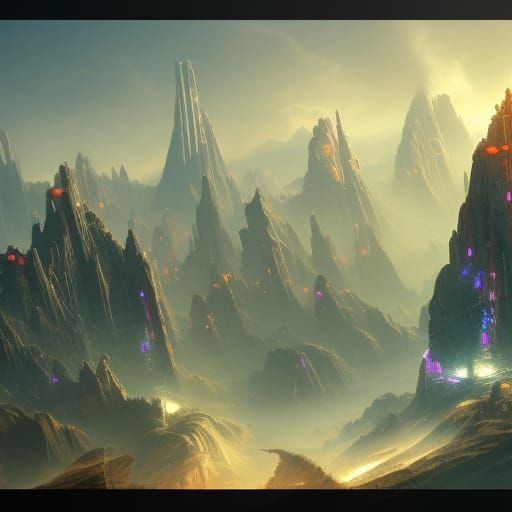Fantastical Matte Painting in Deep Color