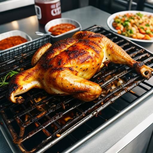 Roasted Chicken on a Spit