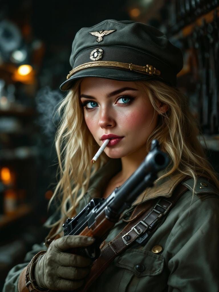 Post-Apocalyptic Soldier Portrait in Realist Style