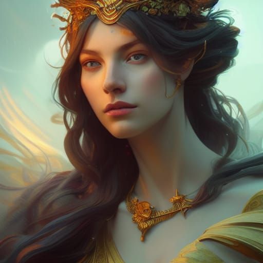 Freya Portrait in Art Nouveau Style