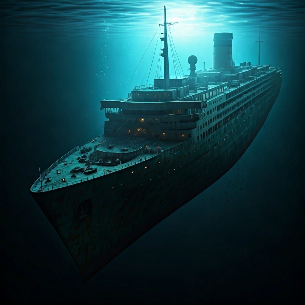 Cruise Ship Sinking into Challenger Deep