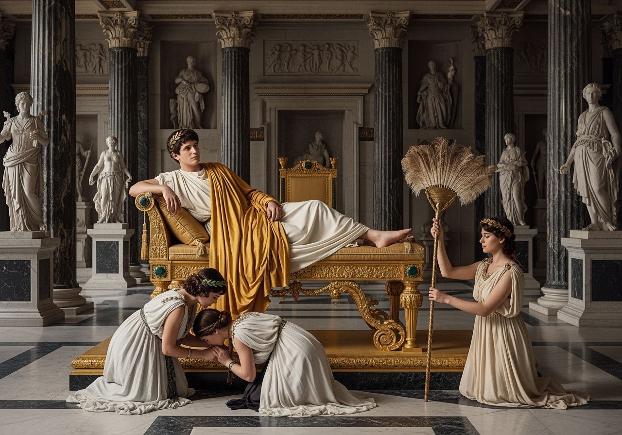 Emperor Caligula in Opulent Imperial Palace
