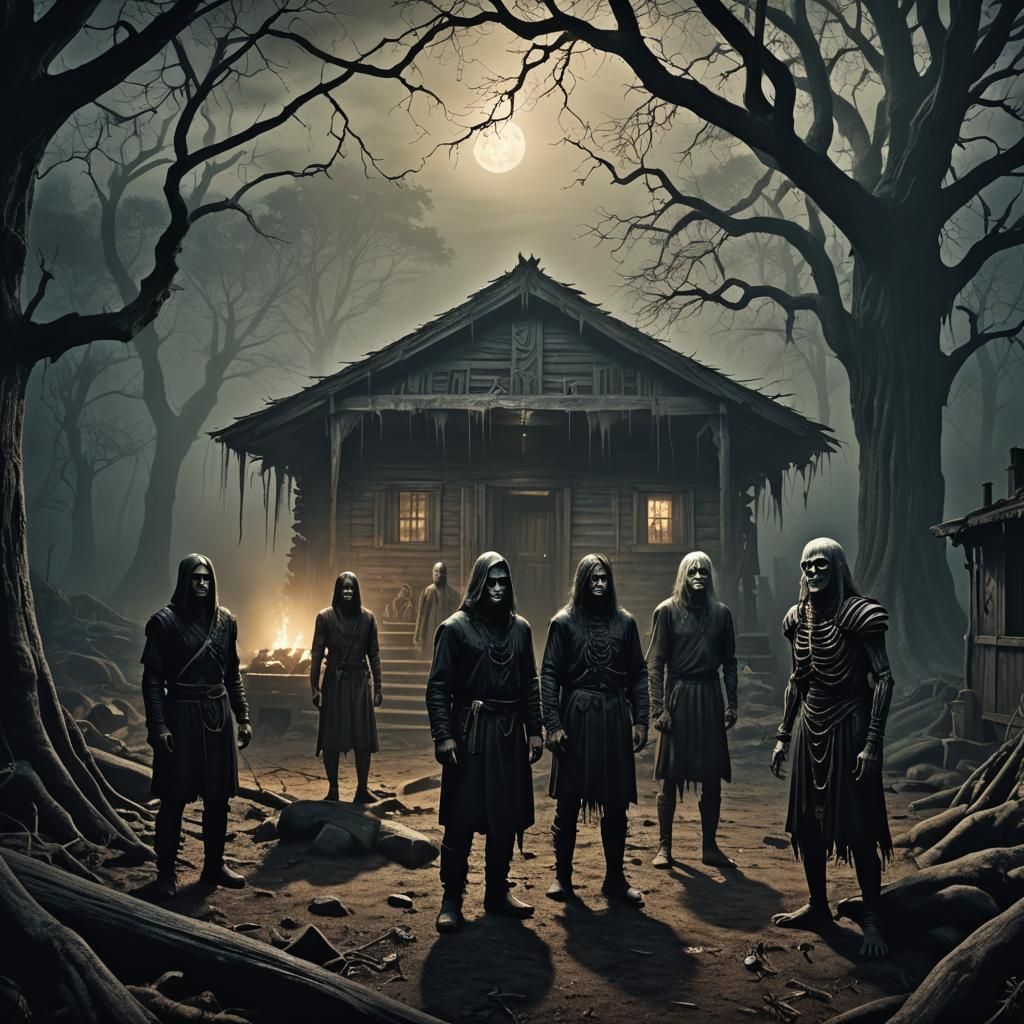 Eerie Cabin Horror: Spirits of the Night