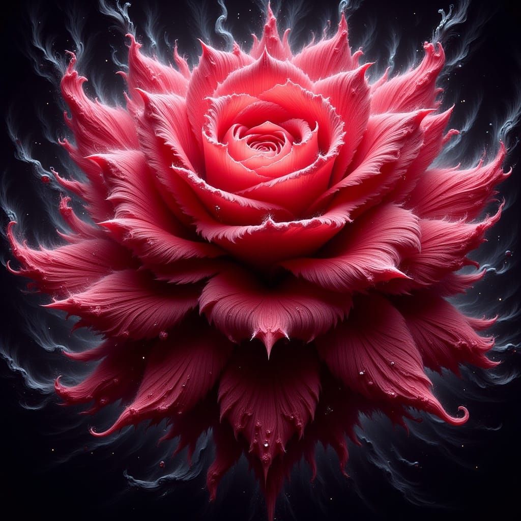 Exploding Rose: A Burst of Floral Beauty