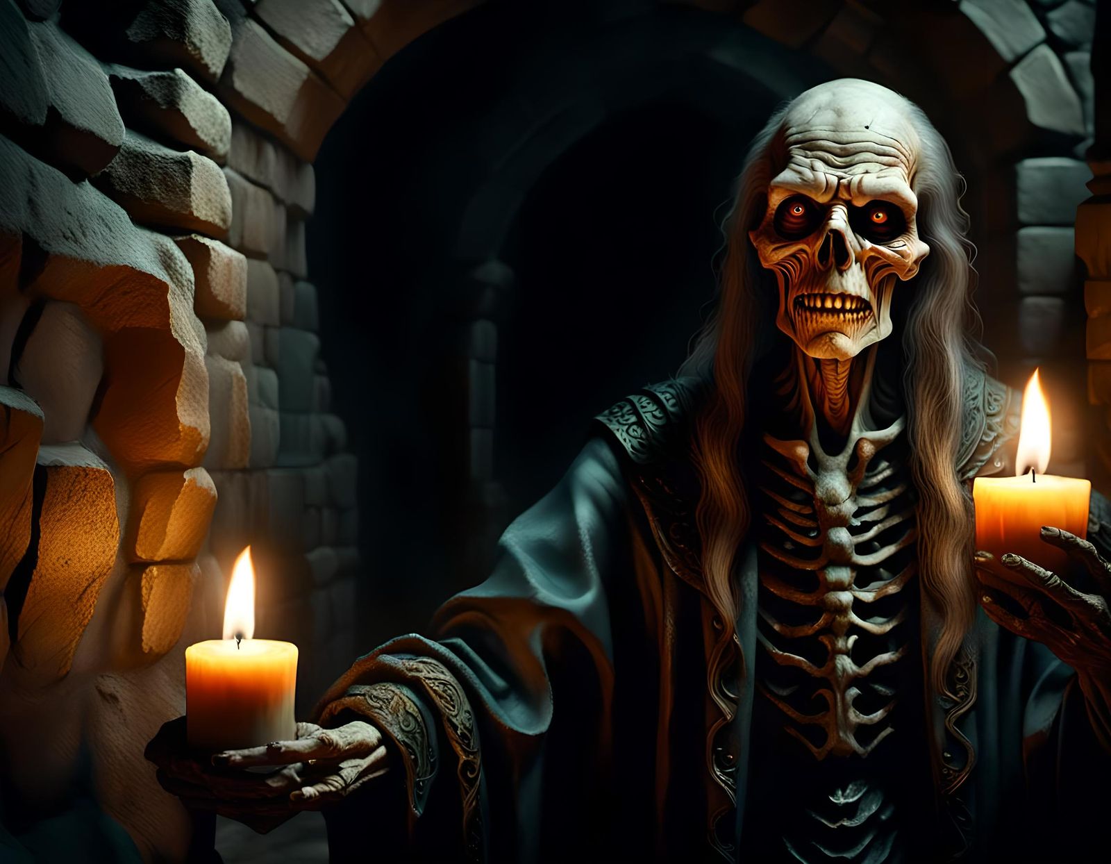 Horrifying Crypt Keeper in Digital Matte Painting