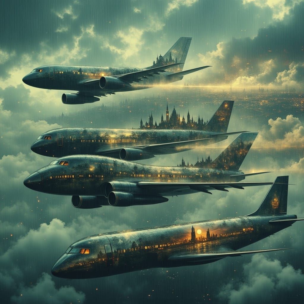 Futuristic Airplanes Perform Fantasy Aerial Display