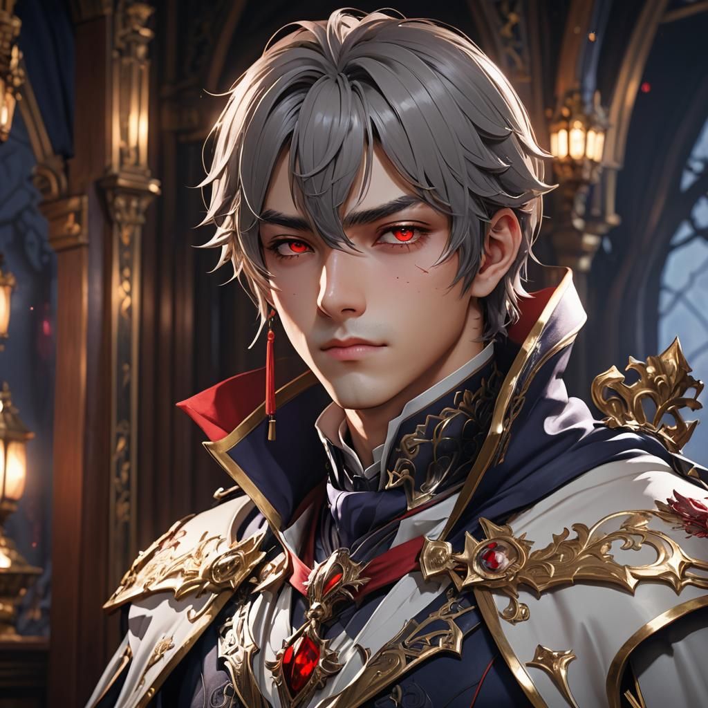 Young Vampire Captain in 3D Anime Art