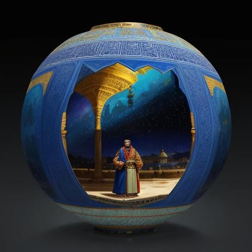 Berber, Damascan, and Egyptian in Triadic Oil Painting