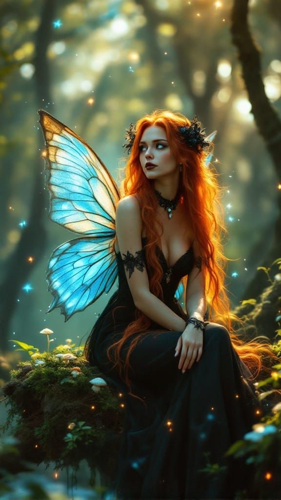 Enchanted Woodland Fairy in Soft, Dappled Light