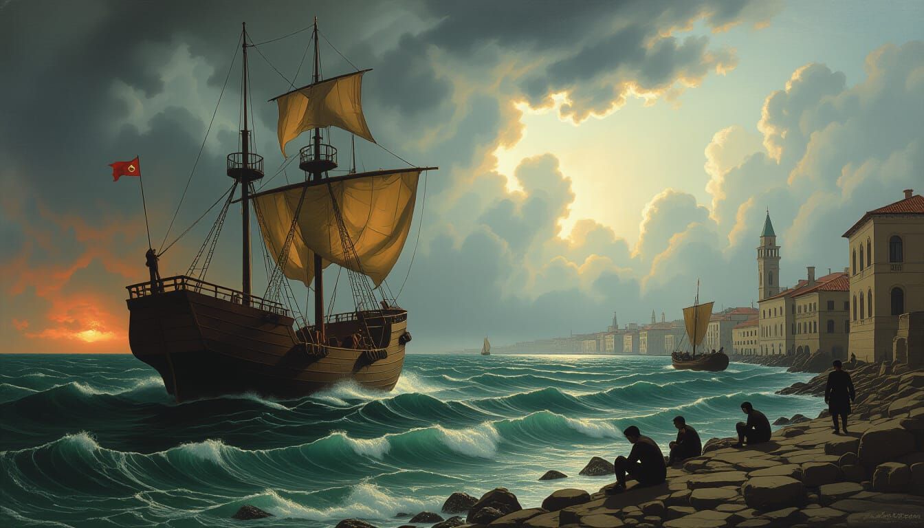 Hyperrealistic End of World as Oil Painting