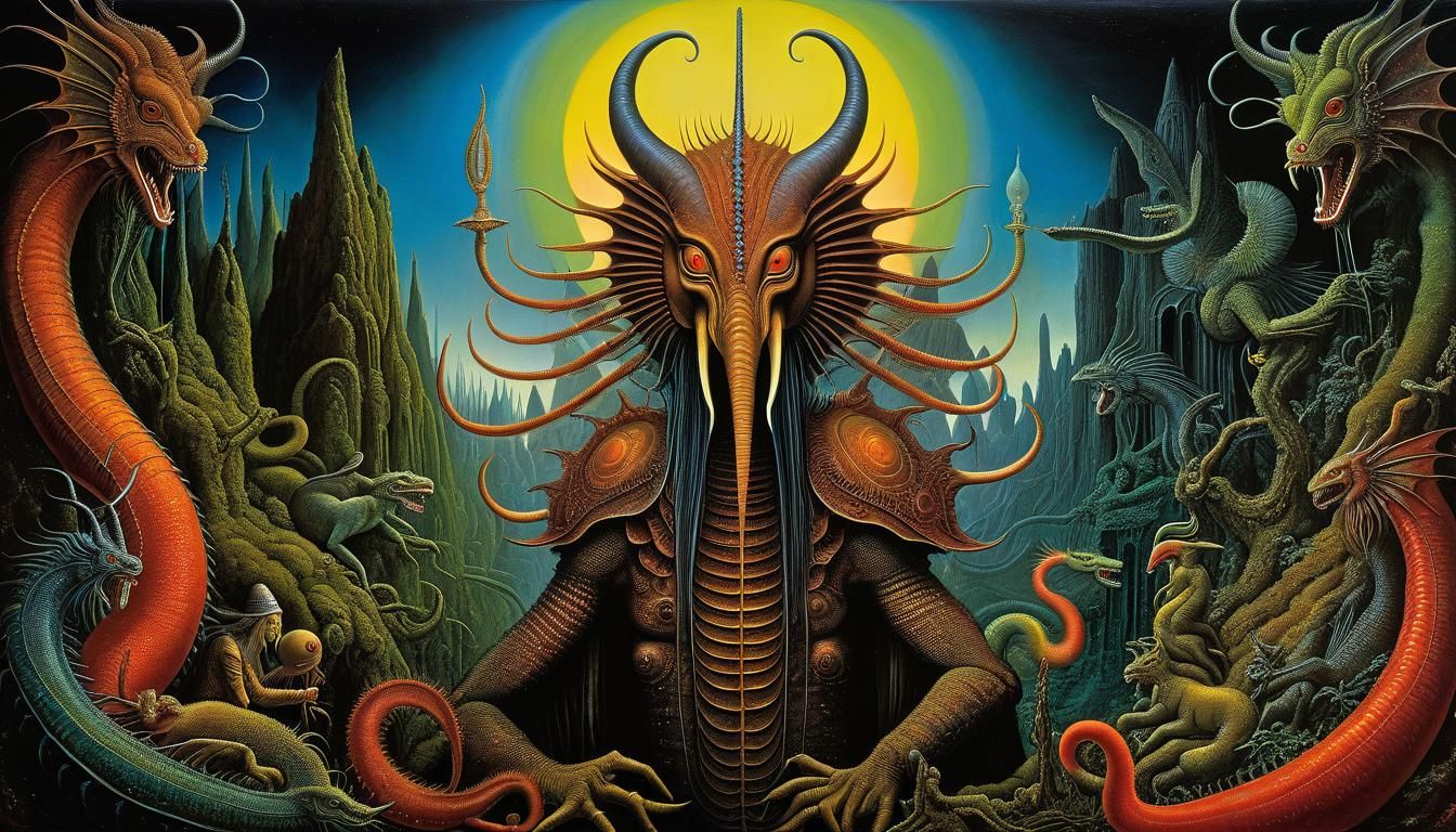 Ayahuasca Jabberwocky: A Psychedelic Surreal Fantasy