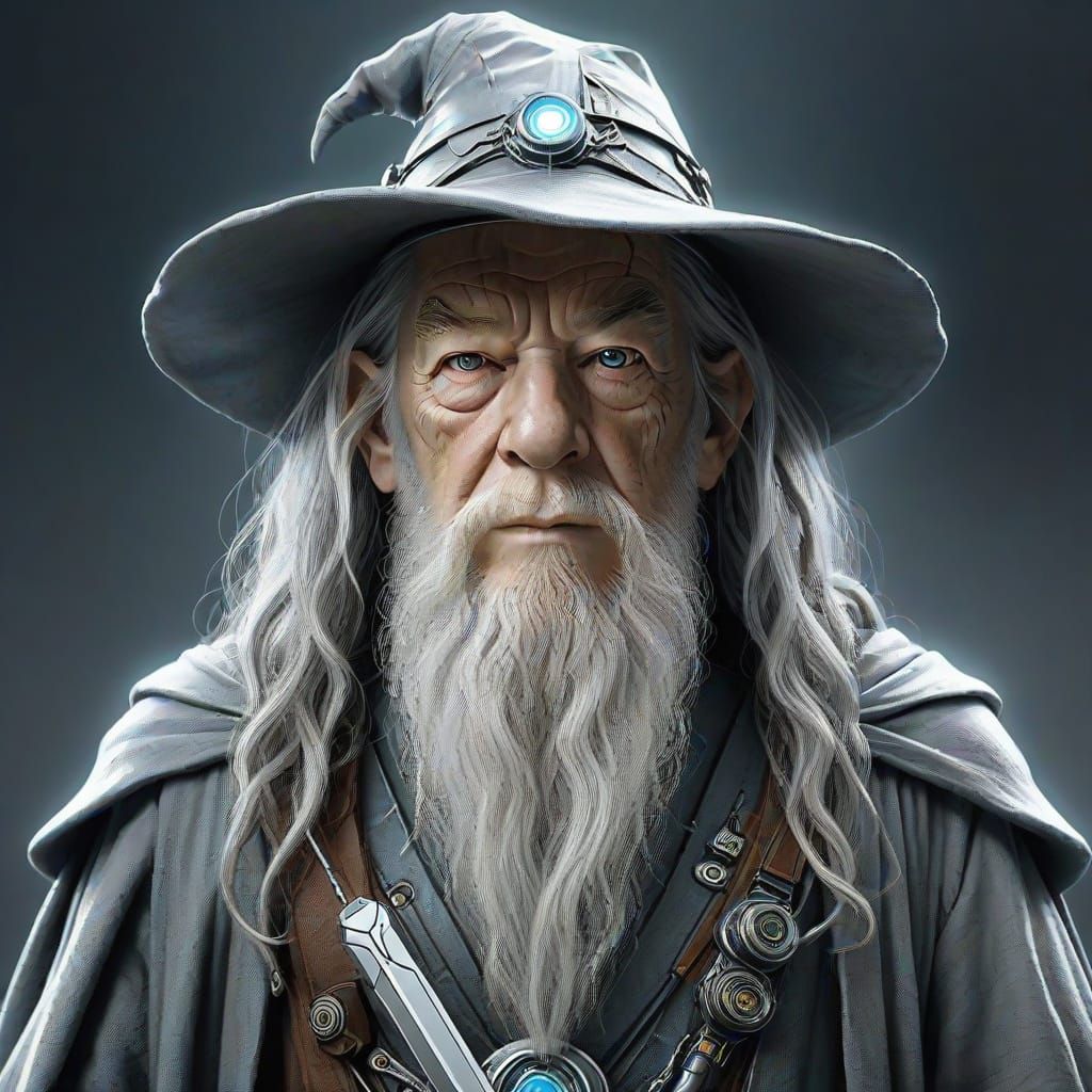 Cyborg Gandalf: A Fusion of Magic and Machine