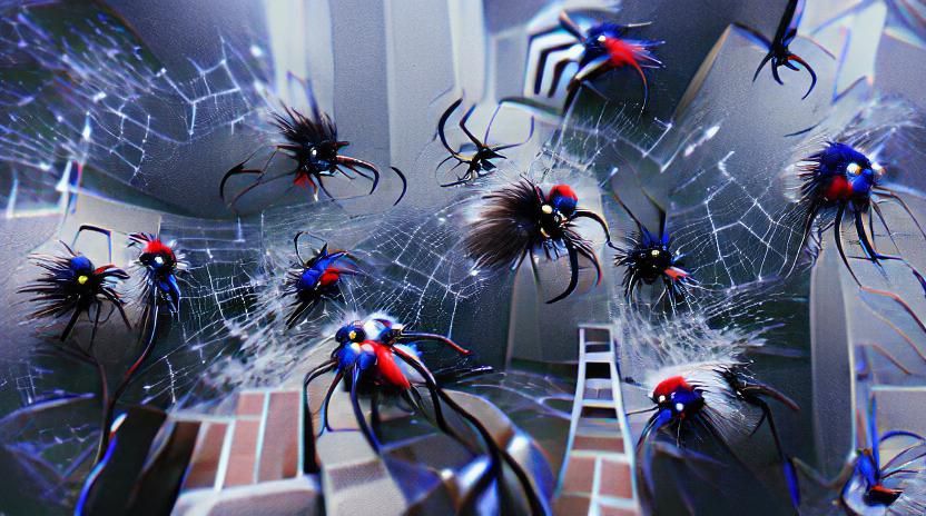 Detailed Close-Up Image of Spiders