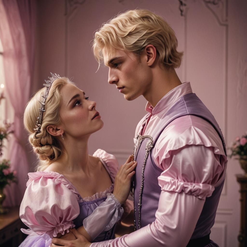 Boy in Princess Dress: A Cinematic Film Still