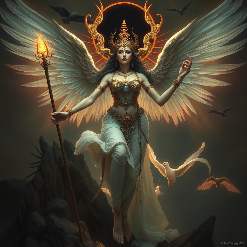 Galician Devi: Hyperrealistic Digital Photo Illustration