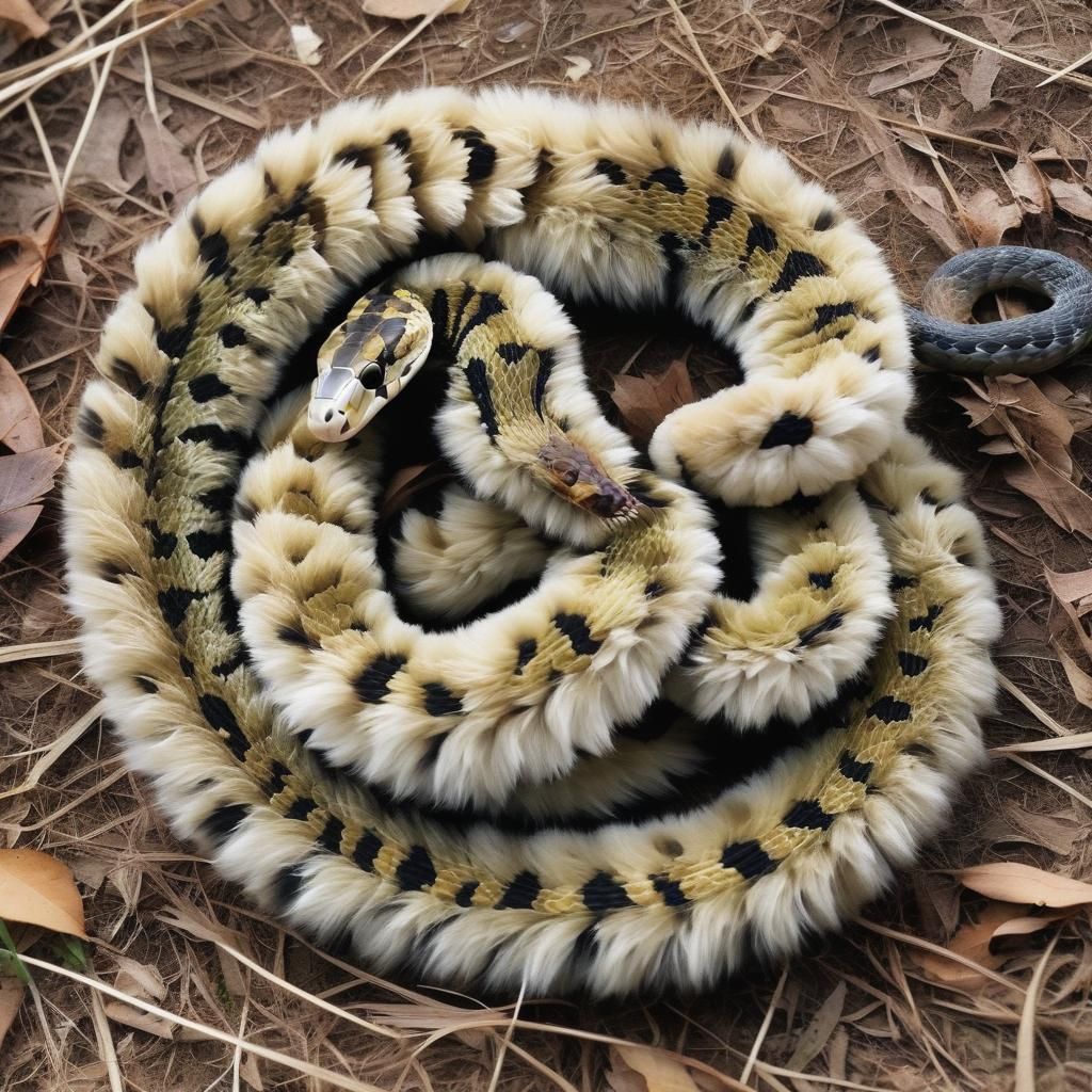 Fluffy Furry Snake Generated by AI