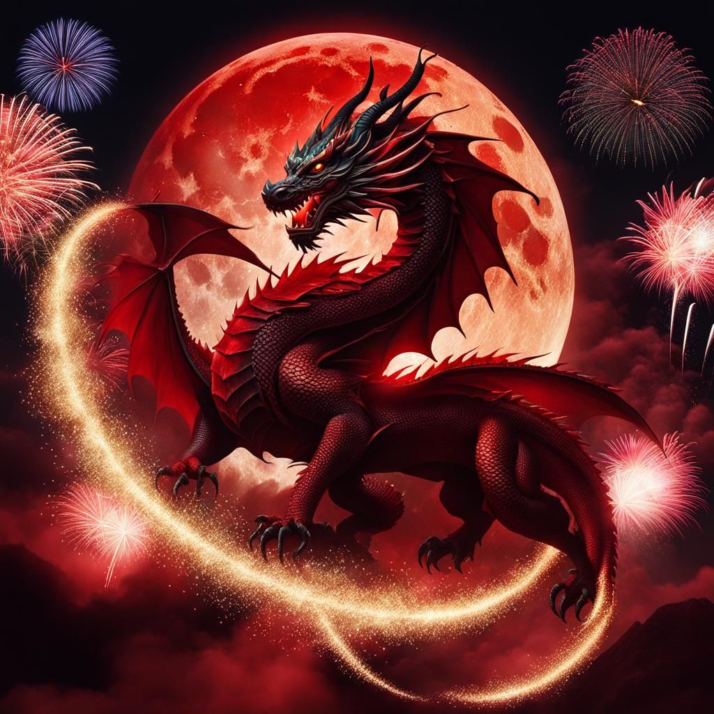 Red Dragon Emerges During Lunar New Year