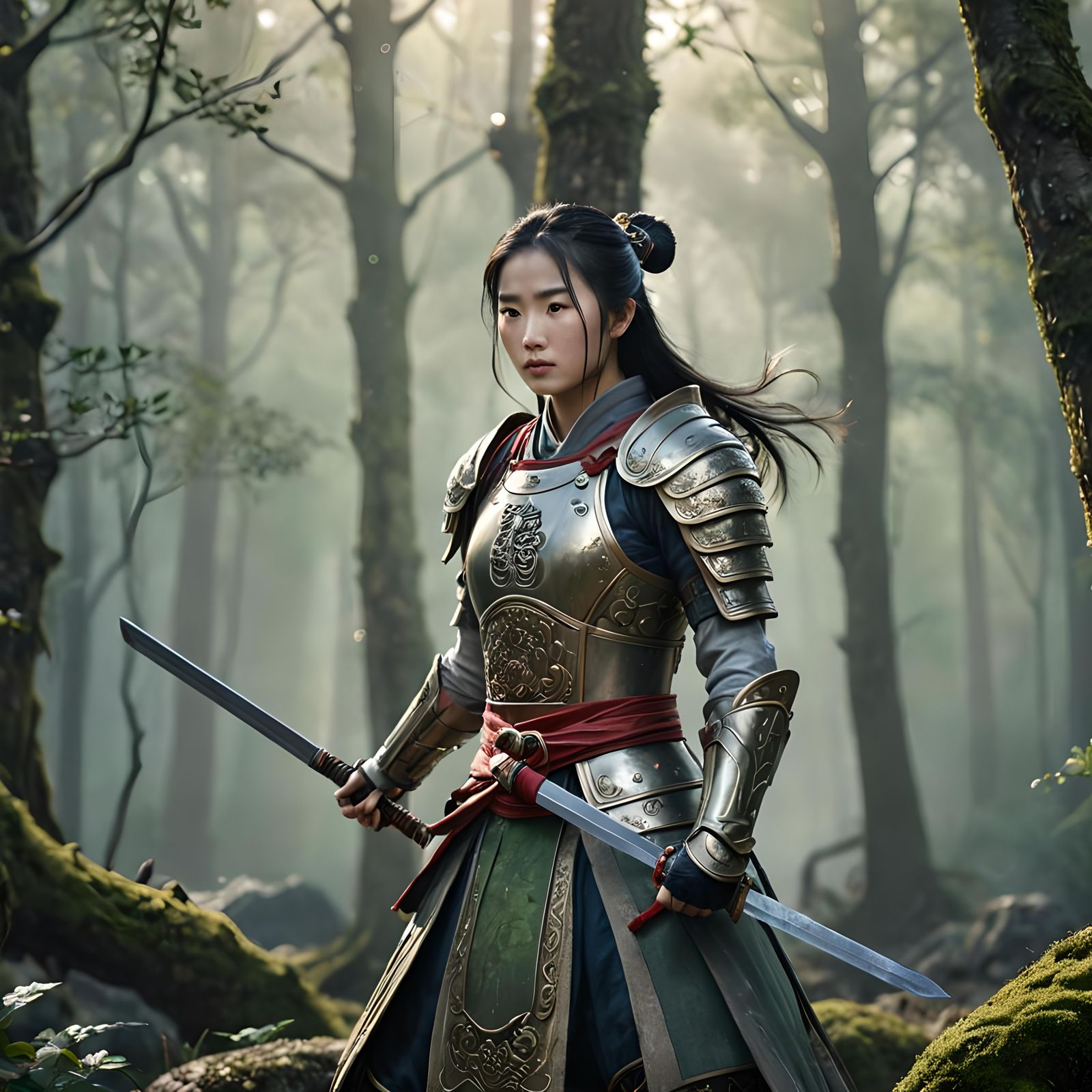 Hyperrealistic Mulan Portrait