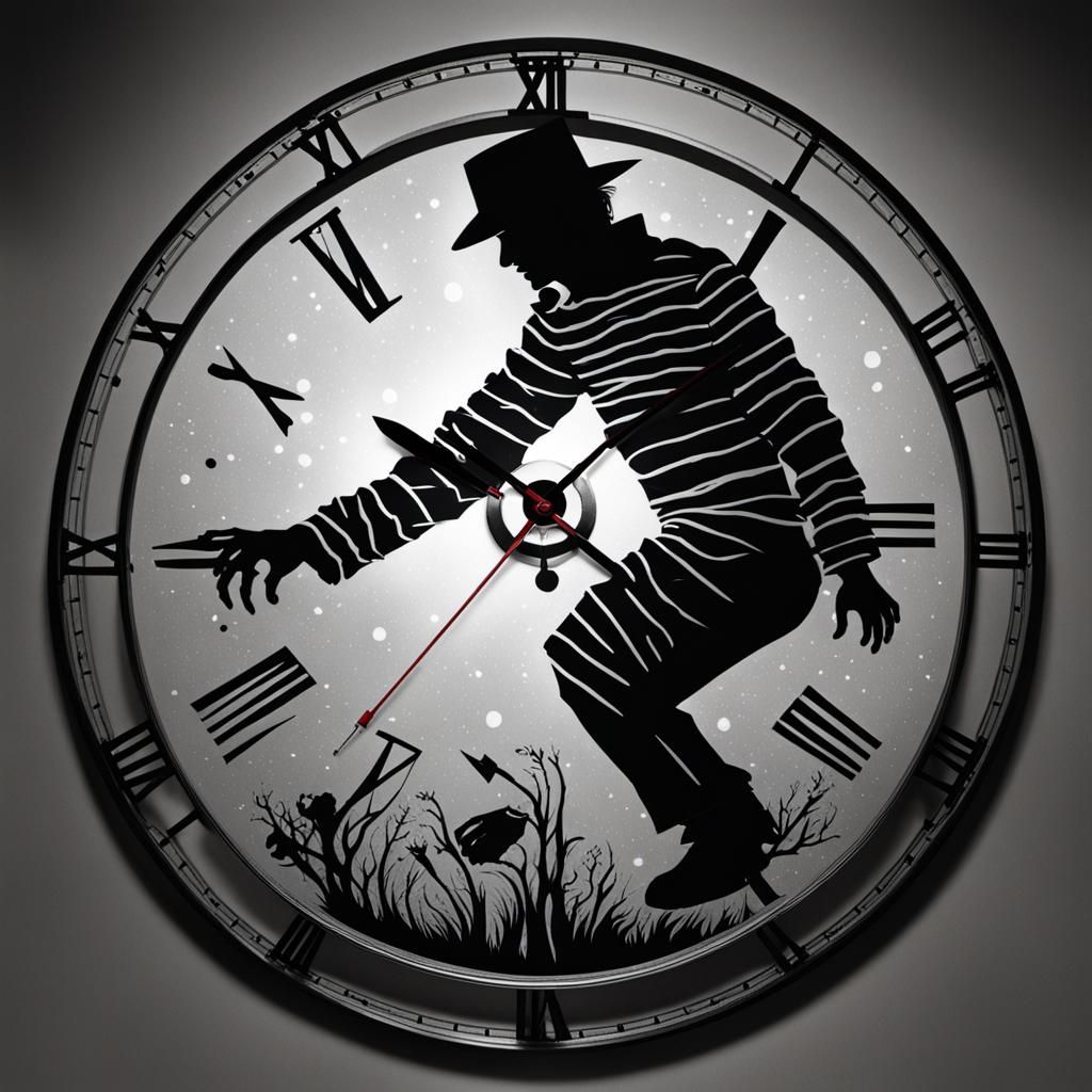 Freddy Krueger in Space with Floating Clocks