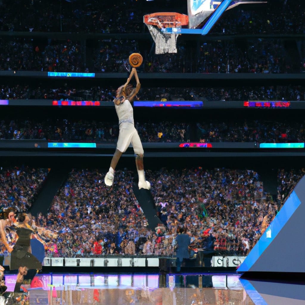 NBA Player Dunk Contest in Baby-Filled Stadium