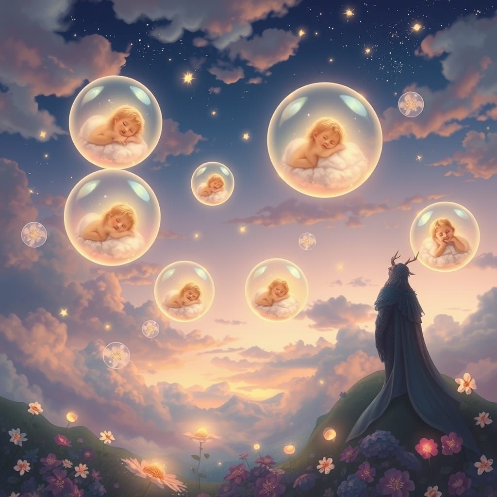 Twilight Sky Dreams with Magical Creatures