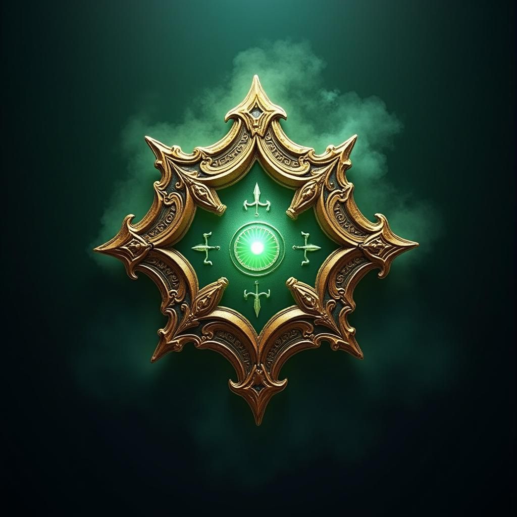 Ornate Fantasy Club Logo with Ethereal Glow