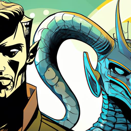 Dynamic Comic Book Art in Modern Style