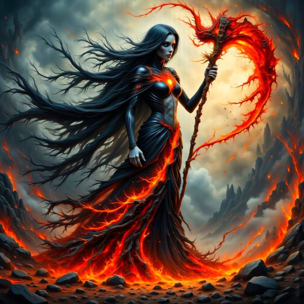 Grim Reaper Goddess of Windswept Souls