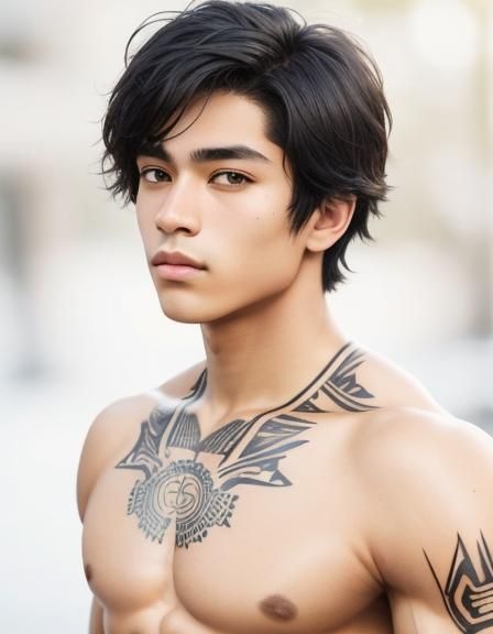 Handsome Native American Boy Portrait in Natural Lighting
