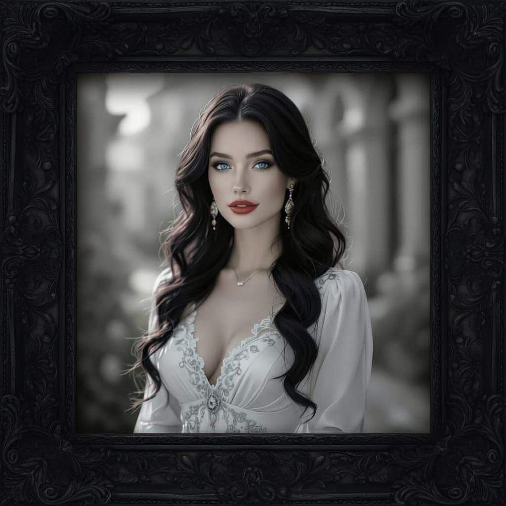 Elegant Woman in Golden Hour Portrait