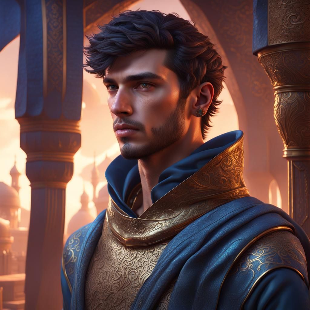 Sci-Fi Arabian Nights: Detailed Digital Concept Art