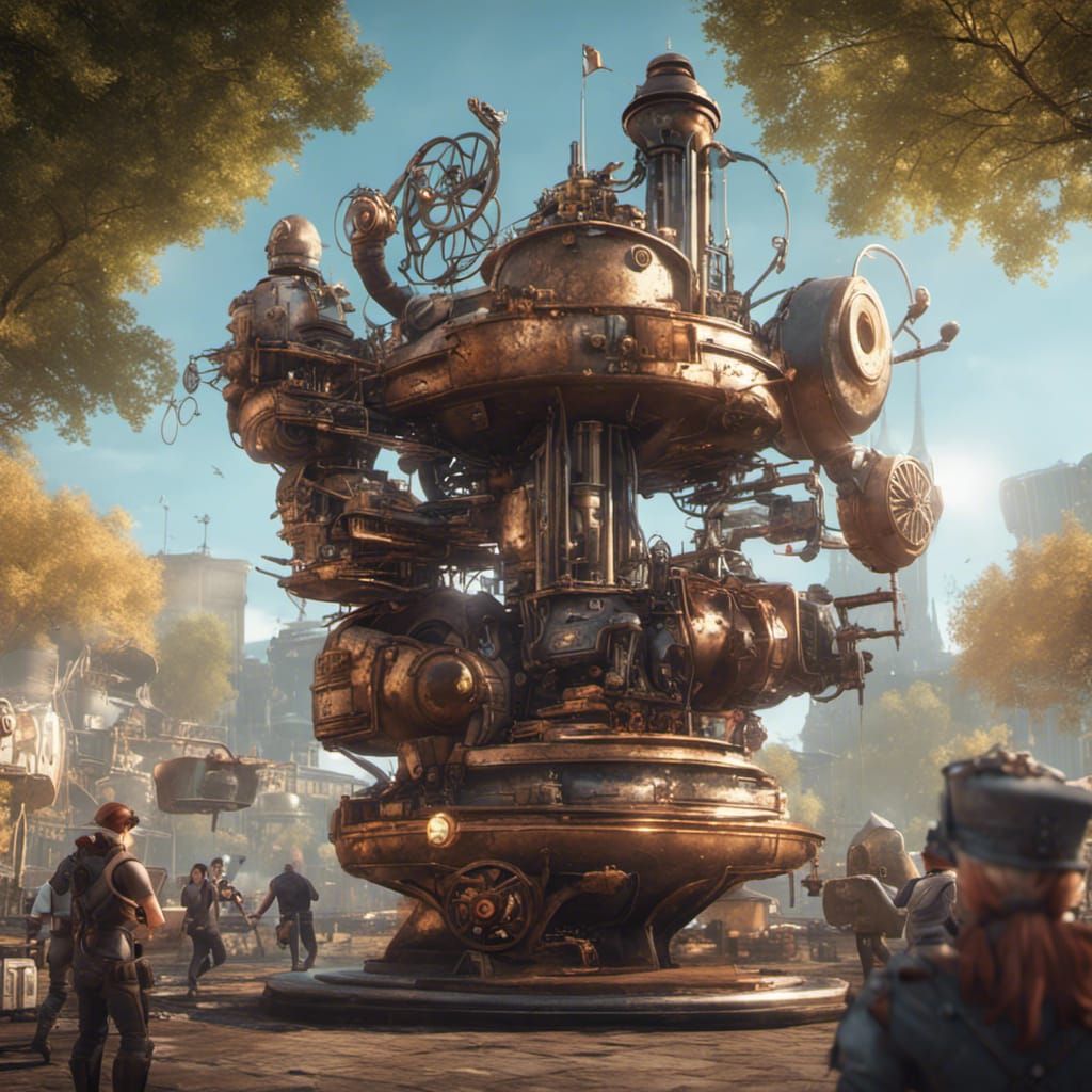 Steampunk trophy for invention of the Year 2100